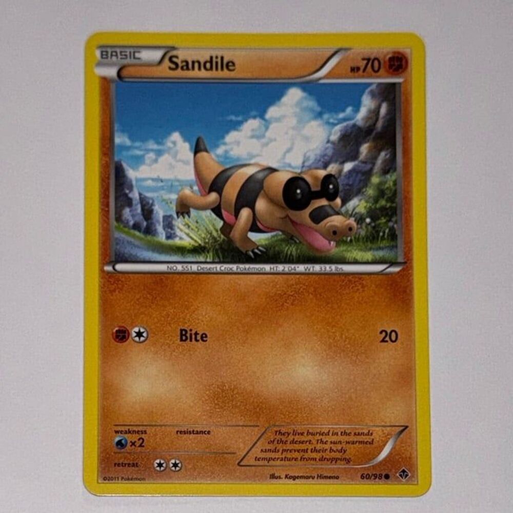 POKEMON CARD: Sandile #60/98 (Pokemon Emerging Powers)